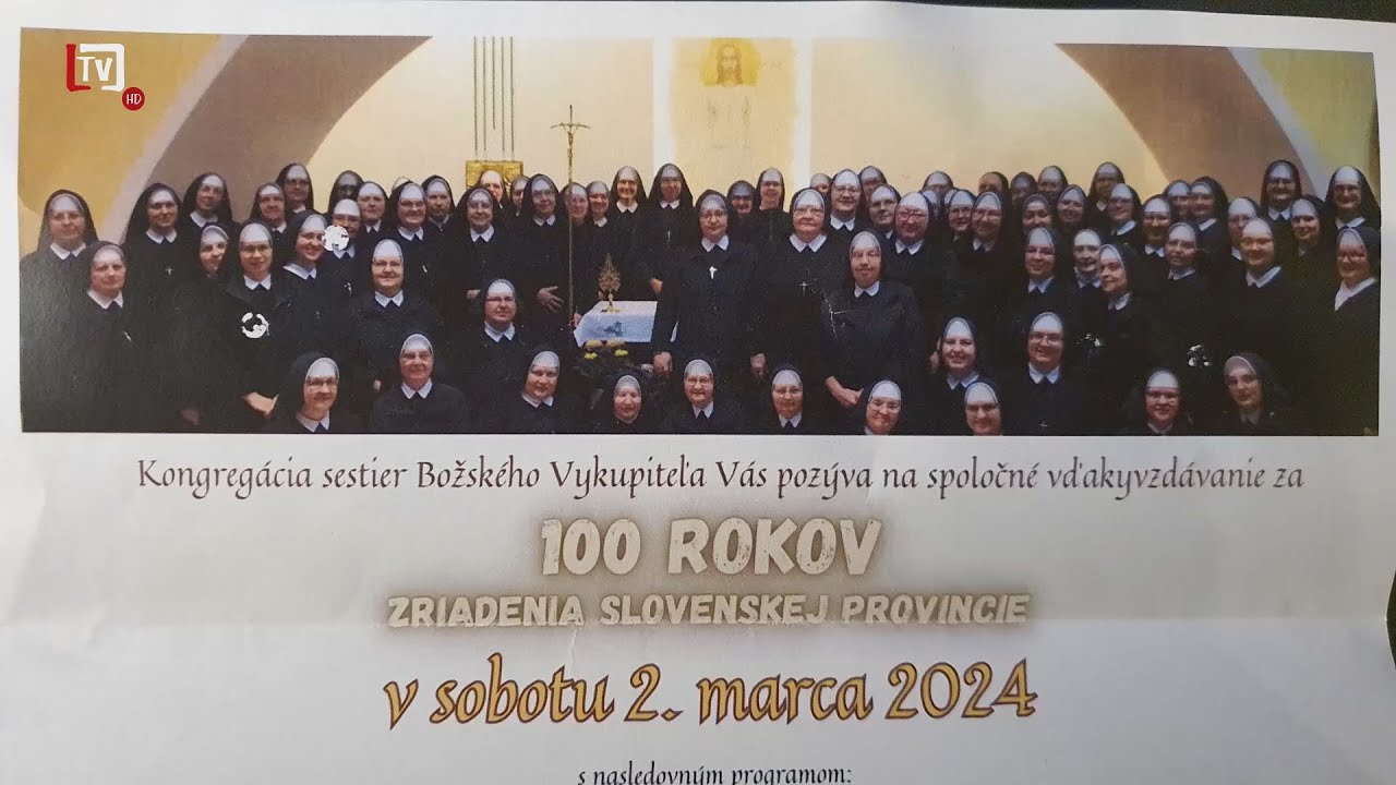 [2/08] Pred 100 rokmi prišli na Spiš rehoľné sestry Božské Vykupiteľa (27. 02. 2024)