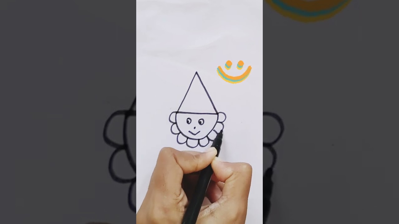 Draw Joker 🥳🤠 Easy Joker Drawing | Satisfying art Cartoon #shorts #crazy