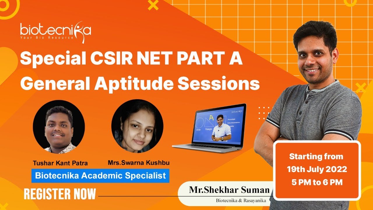 Day 1: Special CSIR NET PART A - General Aptitude Sessions By Biotecnika Experts