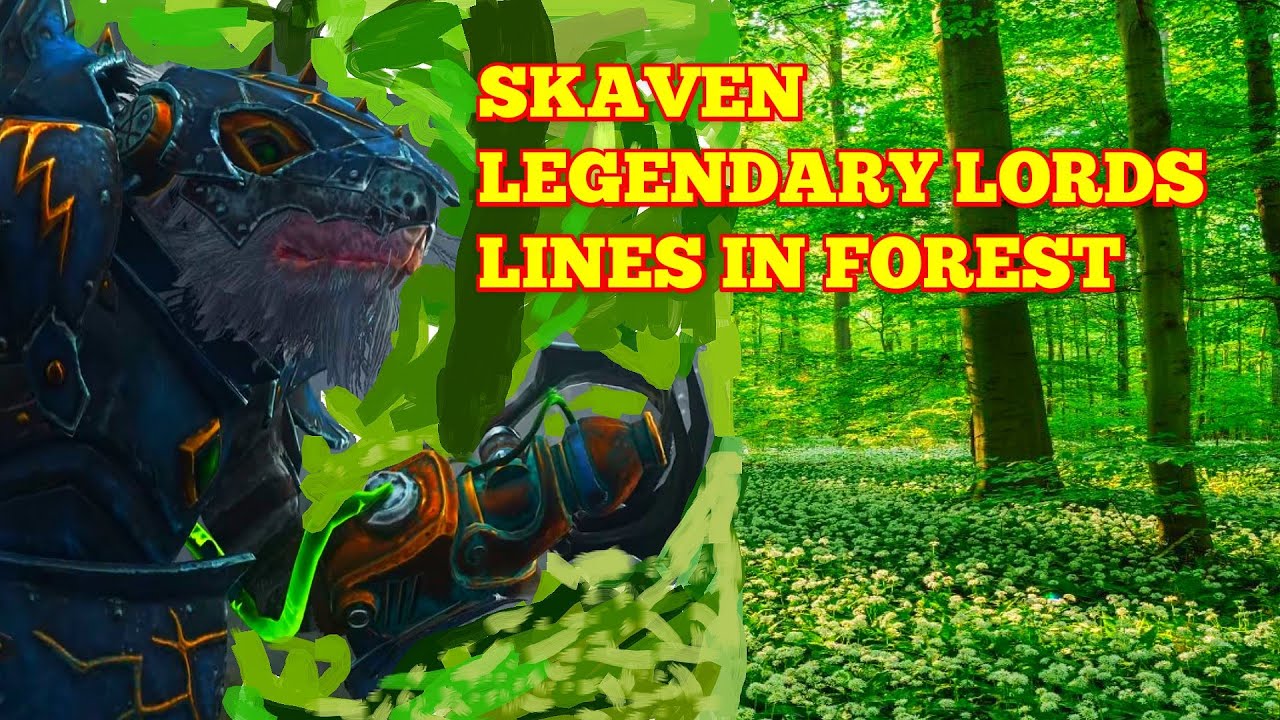 Skaven Legendary Lords Lines in Forest. Total War Warhammer 2