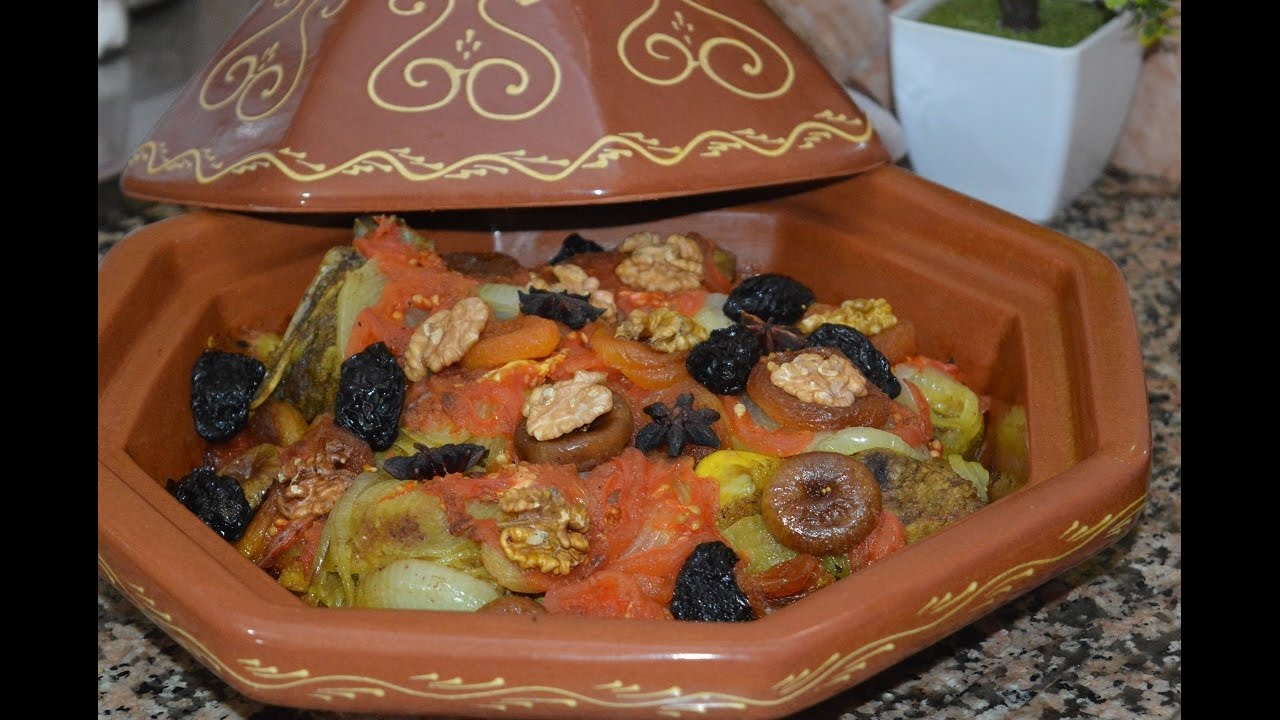 طاجين المقفول بالفواكه الجافة tajine marocain