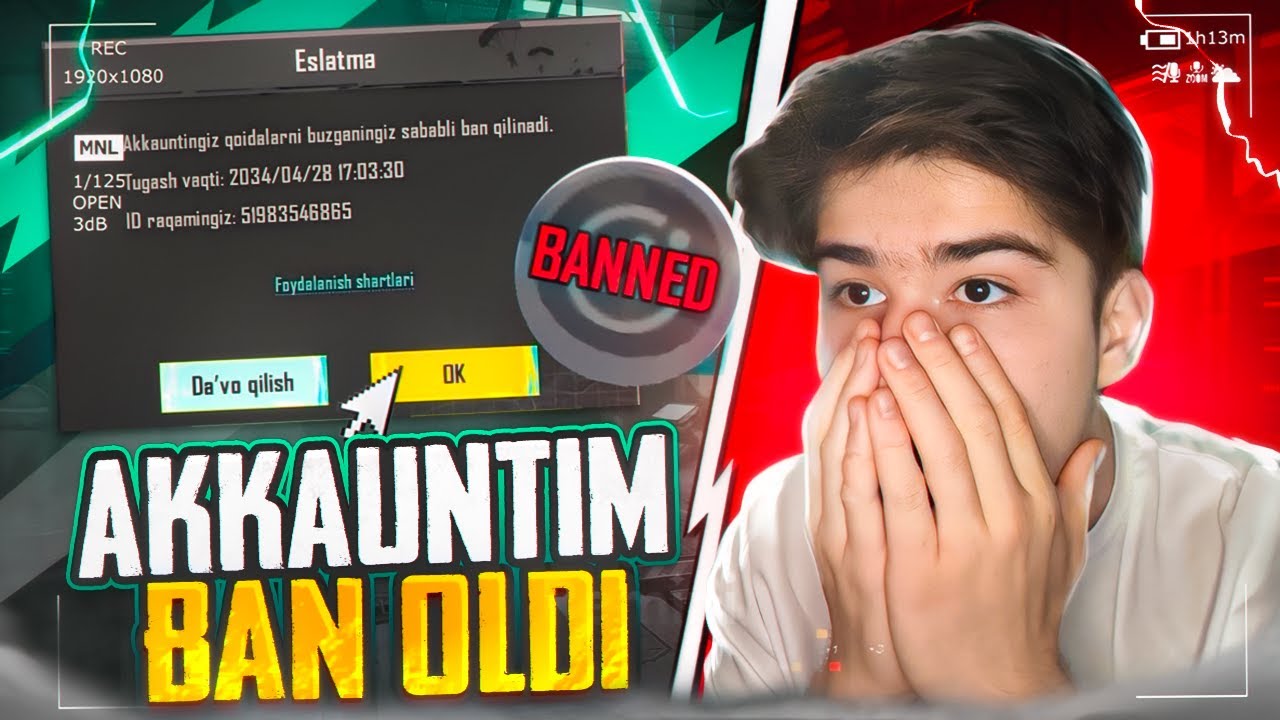 AKKAUNTIM BAN OLDI😱YAXSHILIK QILAMAN DEB BAN OLIB KETTIM🥲