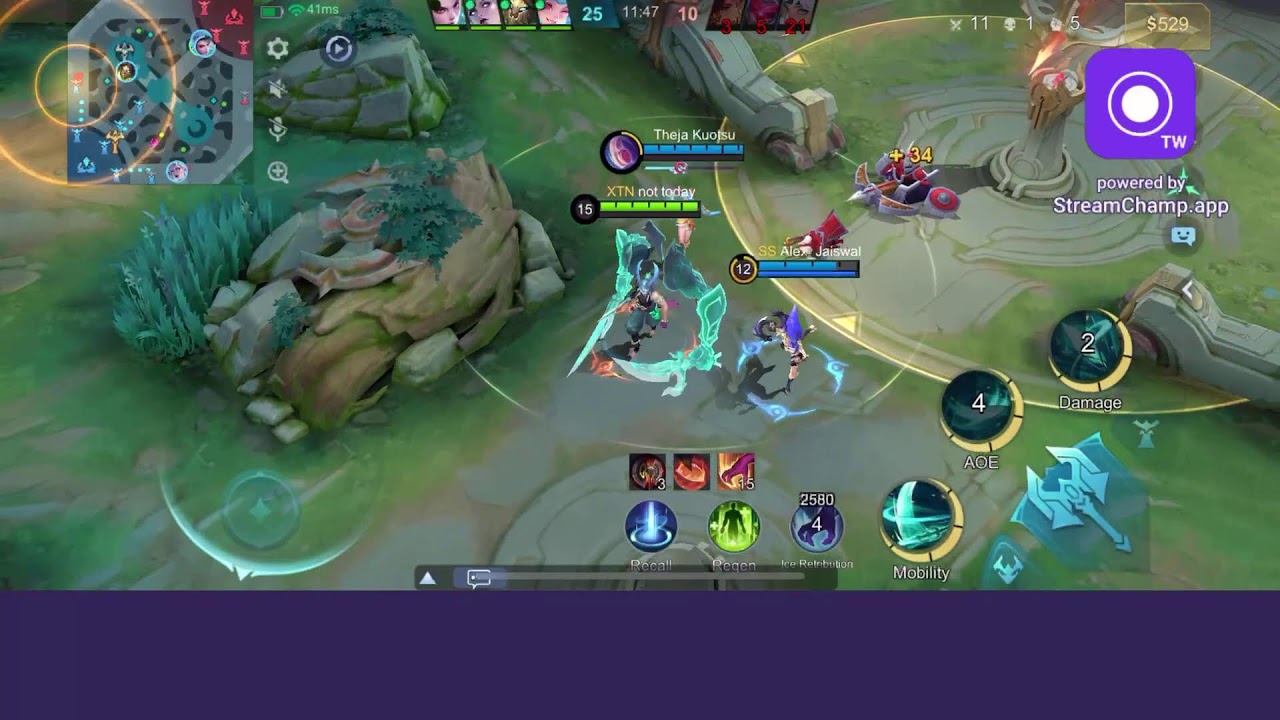 MOBA,Mobile legend live Rank push solo  Road to mythic  MOBA
