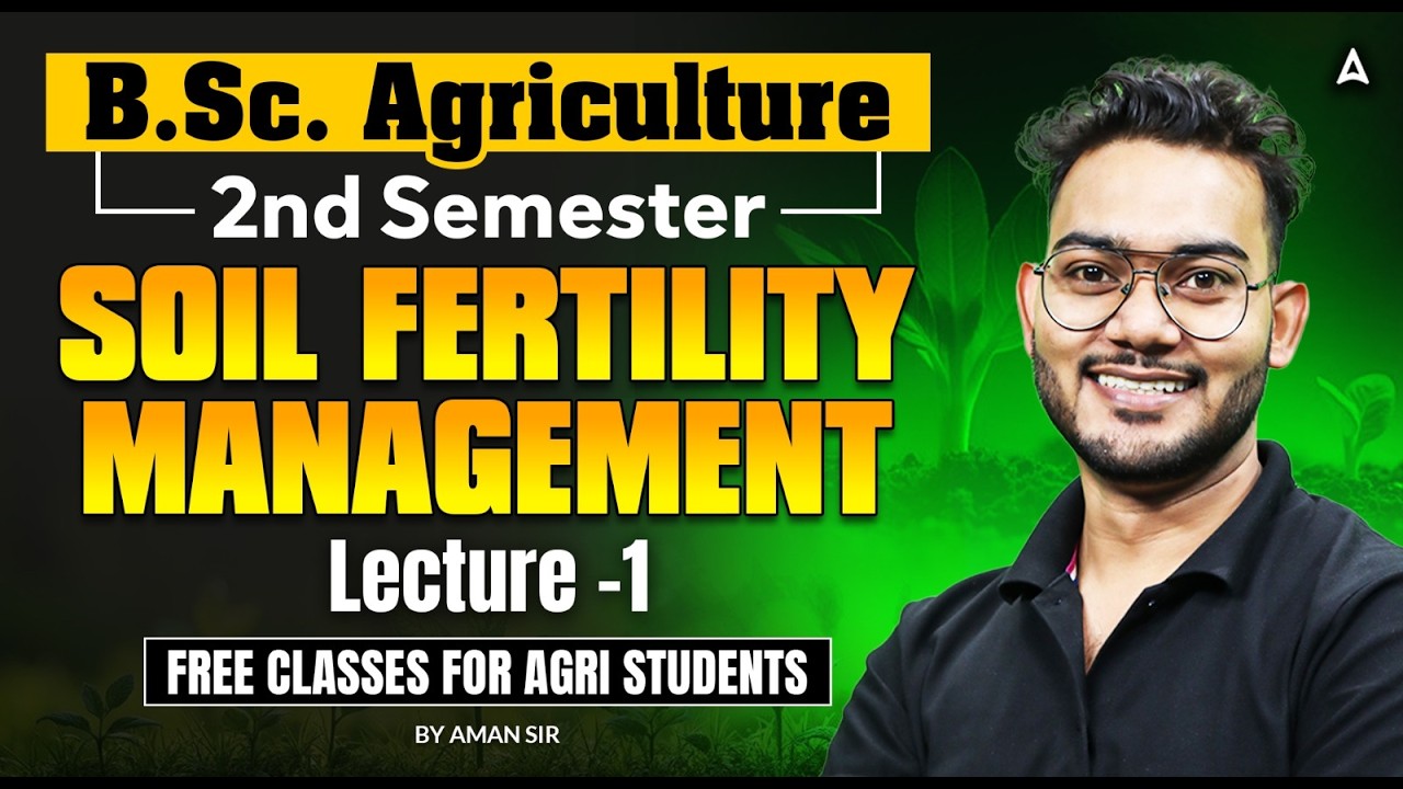 Soil Fertility Management | B.Sc. Agriculture Soil Fertility Management 2nd Semester | By Aman Sir