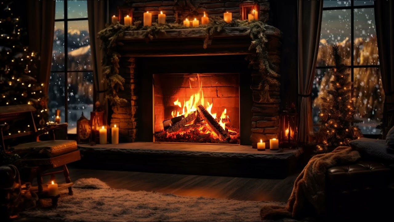 Big Snowstorm And Classic House - Sleep Well With A Warm Fireplace Outside Is Cold Snow