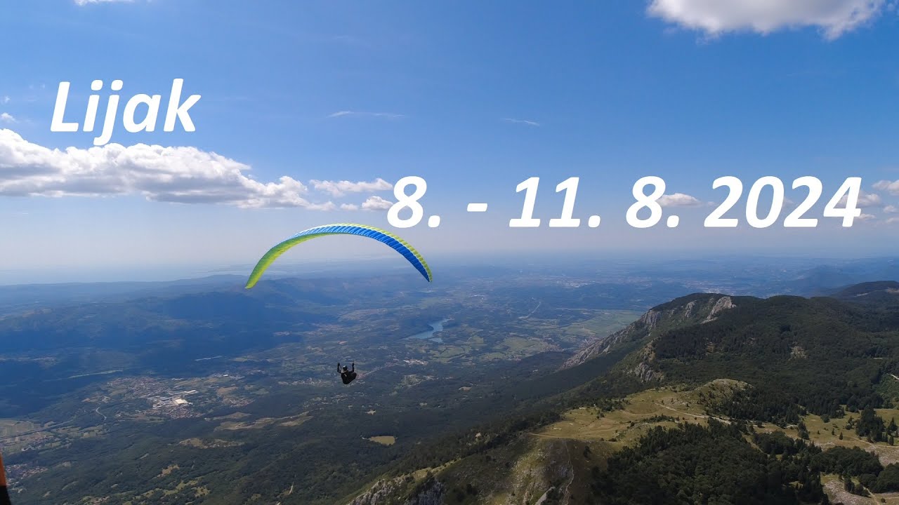 Paragliding - Slovenia: Lijak 8.-11. 8. 2024