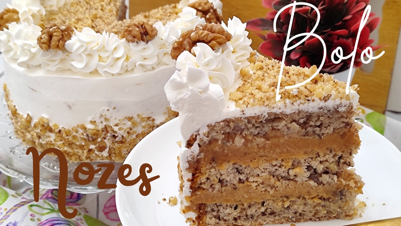 BOLO DE NOZES COM DOCE DE LEITE – FOFINHO, ÚMIDO E IRRESISTÍVEL ! / PERFEITO PARA O NATAL 🌟