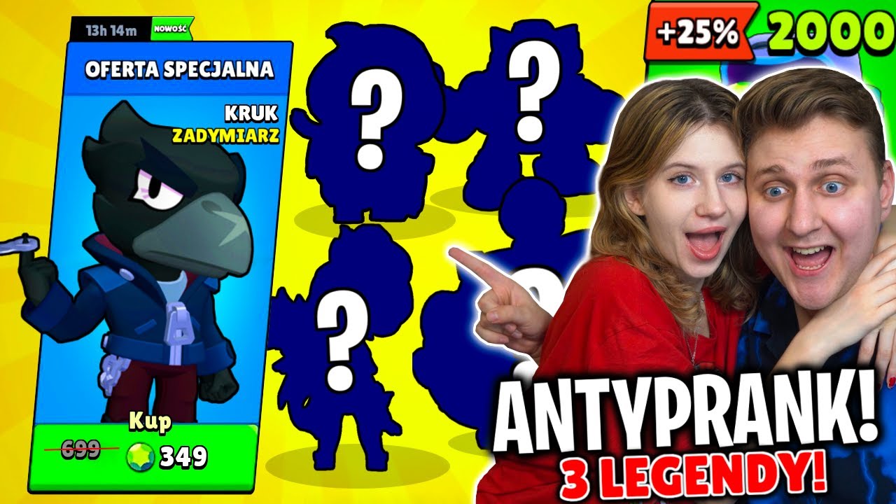 👩🏼KUPIŁEM mojej DZIEWCZYNIE 3 LEGENDY za 200ZŁ i 5 NOWYCH ZADYMIARZY *ANTY PRANK* w BRAWL STARS!🥰