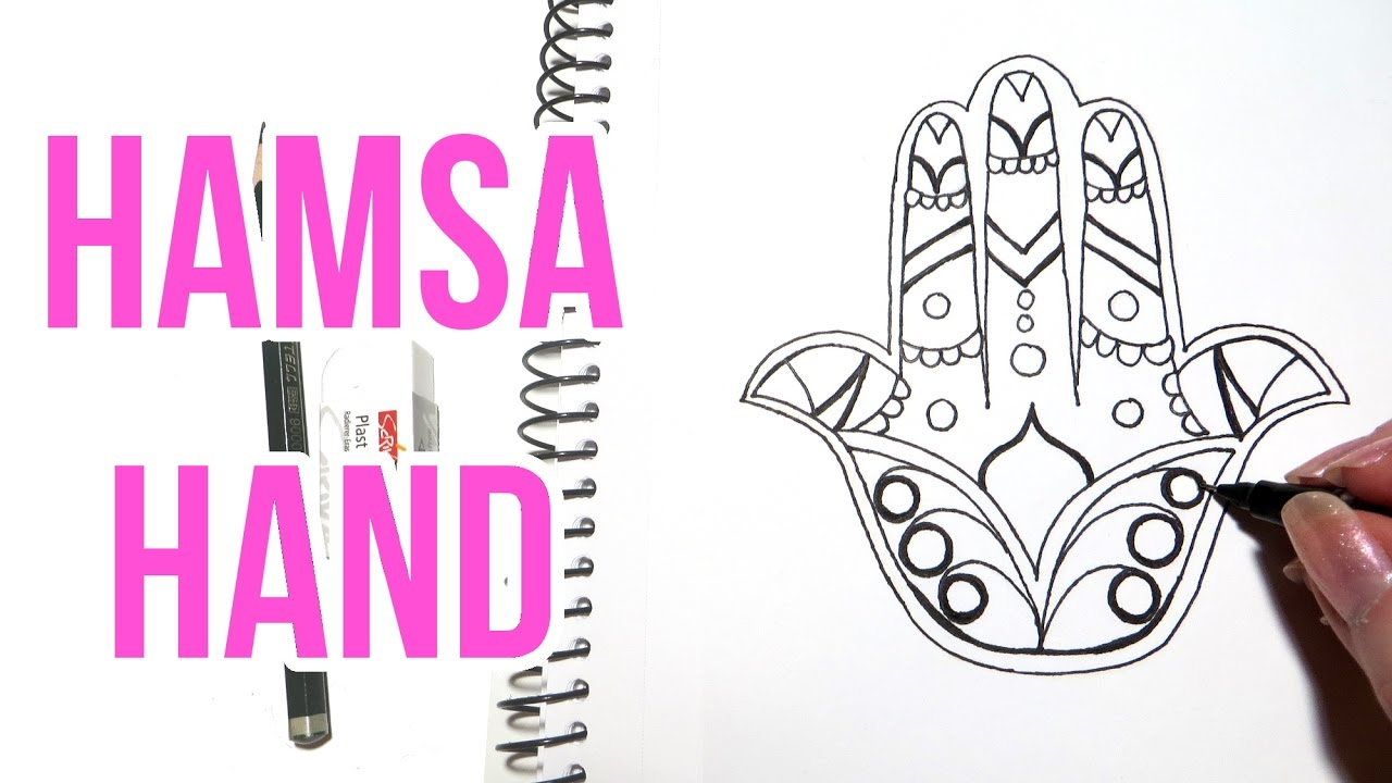 Hamsa Hand Drawing