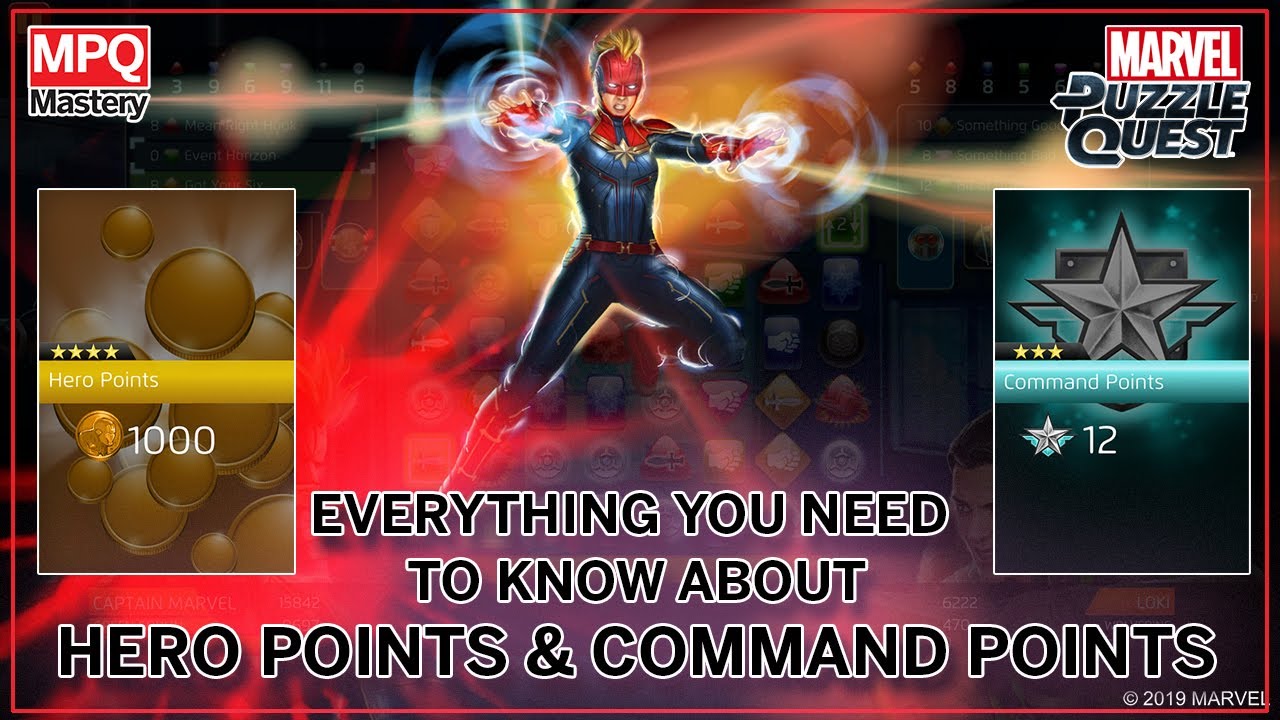 Marvel Puzzle Quest Command Points and Hero Points Guide for Beginners (MPQ Mastery)