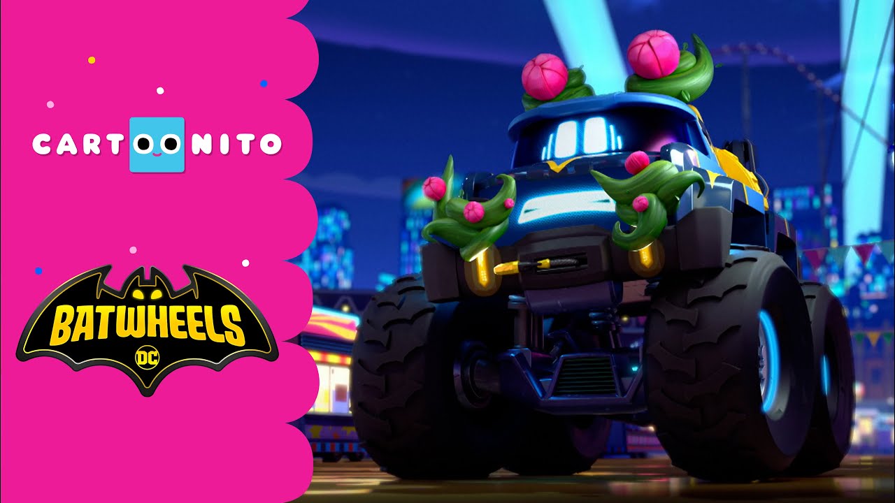 Poison Ivy Steals Buff's Winch | Batwheels | Cartoonito