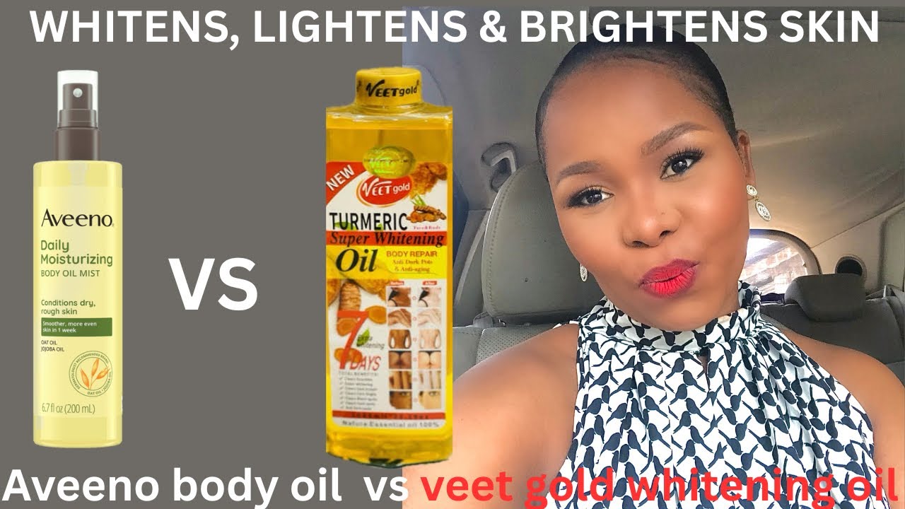 Обзор увлажняющего масла Aveeno и отбеливающего масла с куркумой Veetgold | что работает