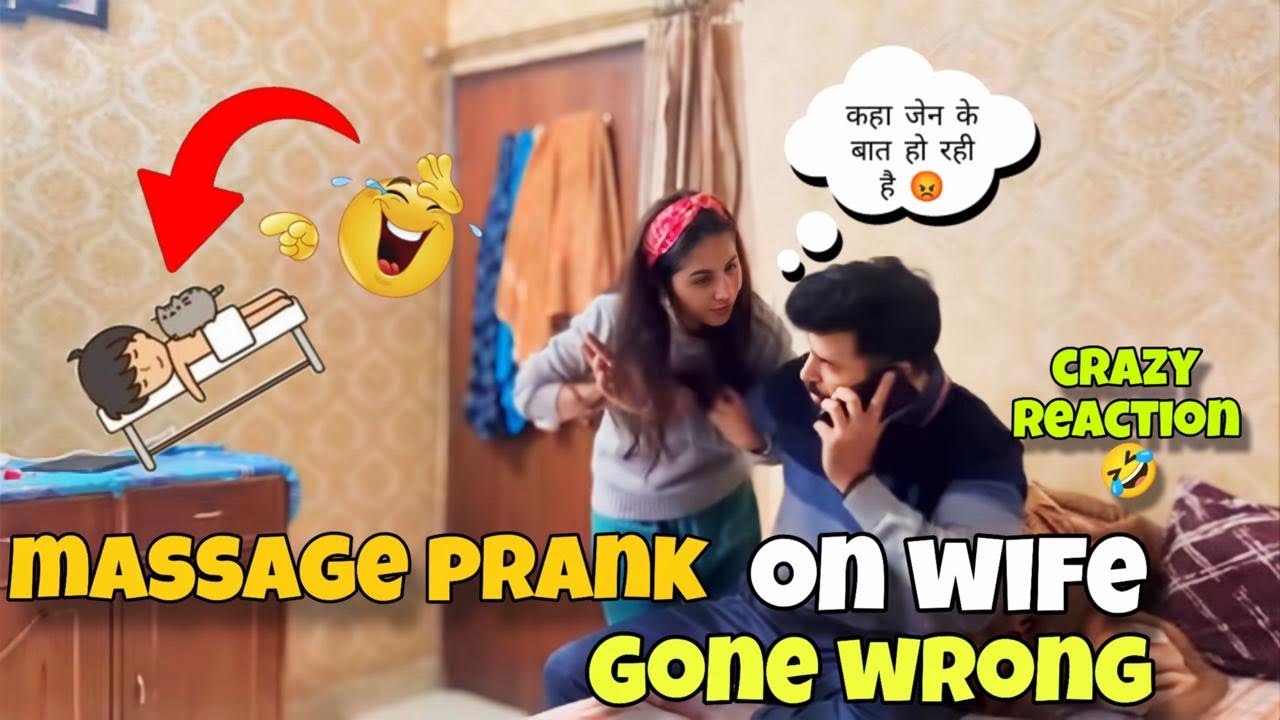 Massage Prank on Wife | Prank on Wife | Darsh Chhikara