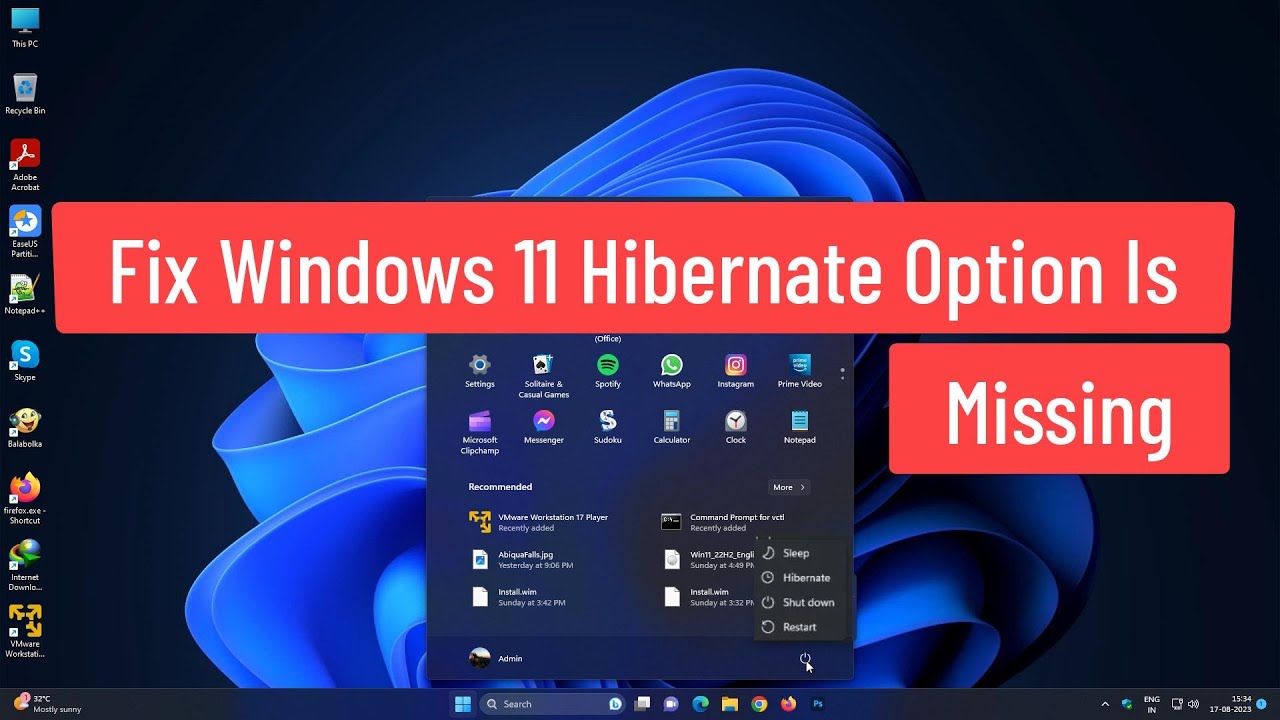 Fix Windows 11 Hibernate Option Is Missing | How to Enable Hibernate Options In Windows 11