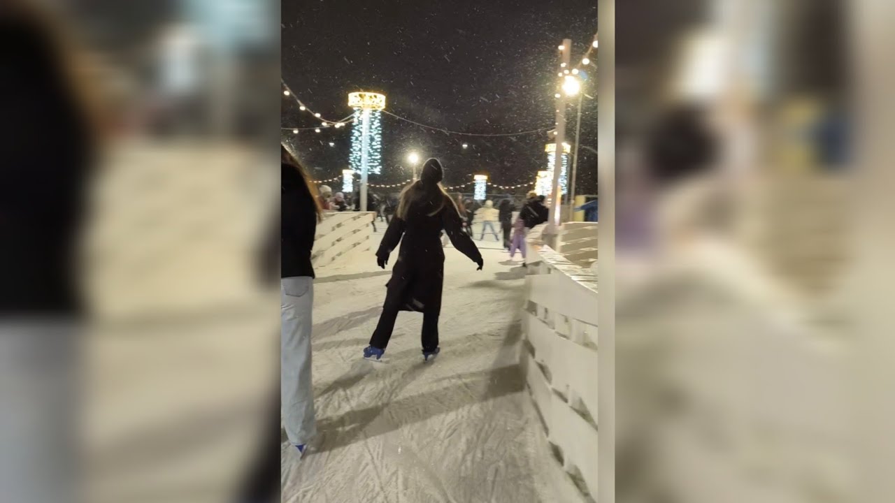 A Winter Journey in Warsaw ❄️ From Snowy Streets to Ice Skating