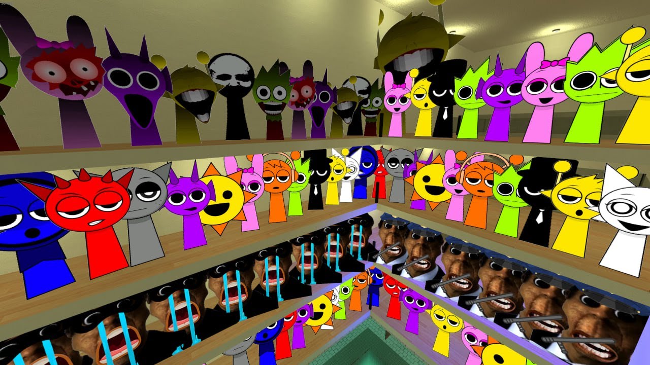 Whole Hotel Of Sprunki Nextbots Is Chasing Me! p.1