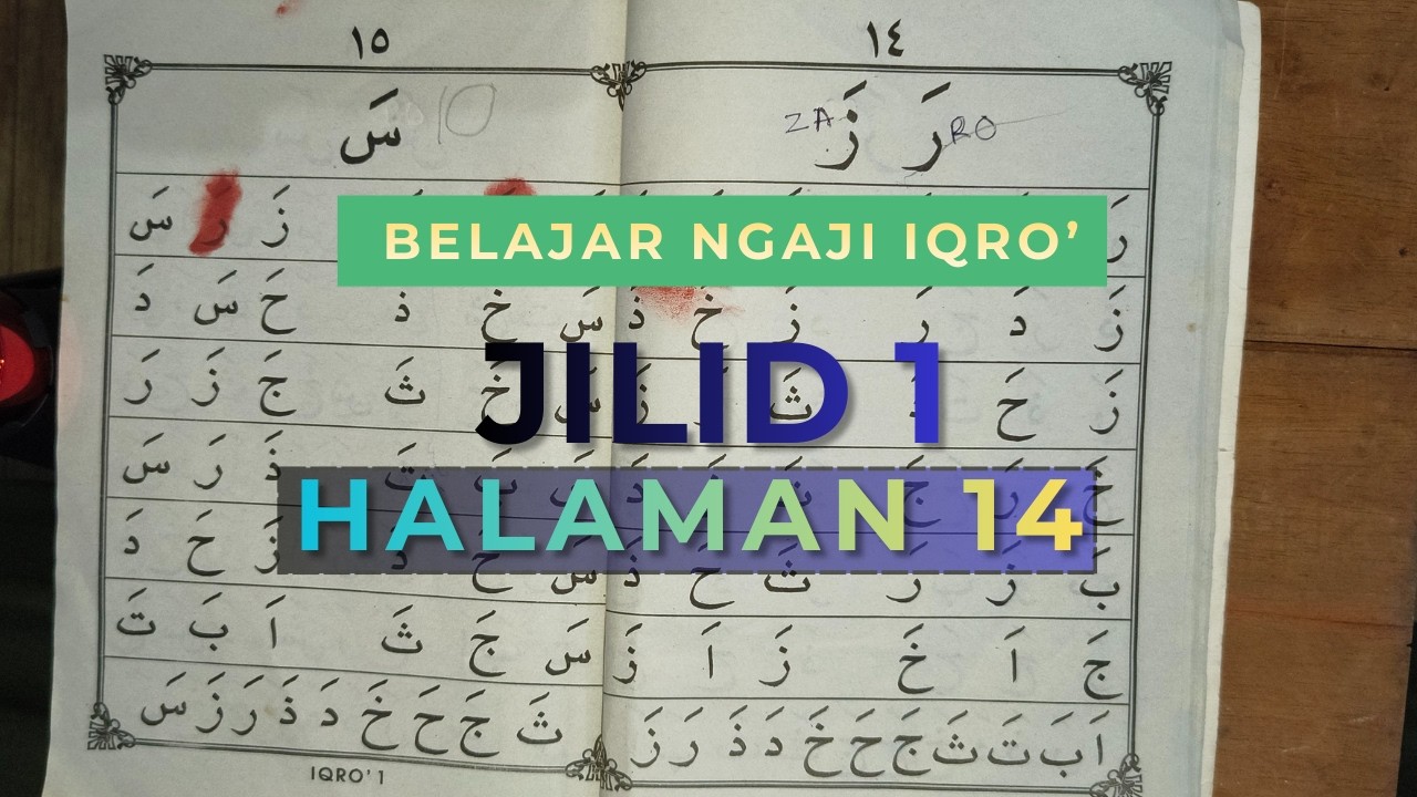 Belajar ngaji Iqro' Jilid 1 Halaman 14 | Ngaji dari Nol