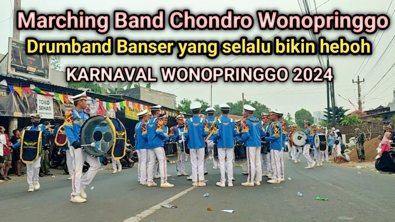 Marching Band Chondro dalam acara Karnaval Wonopringgo 2024