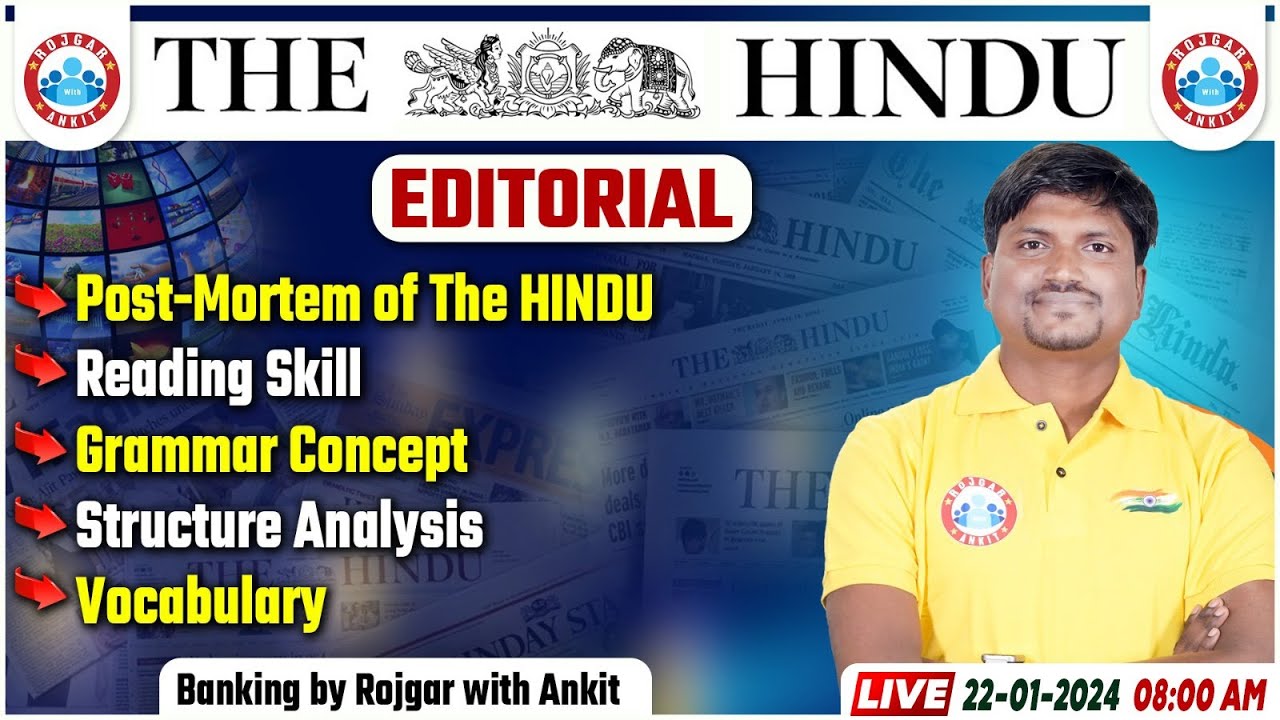 The Hindu Editorial Analysis | 22 Jan 2024 | Vocab, Grammar, The Hindu Reading By RK Mehto Sir