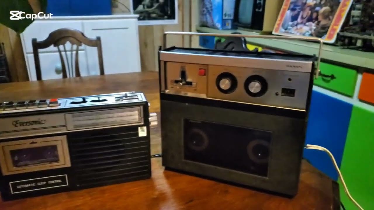 1967 Sanyo Reel-To-Reel and 1970's Eversonic Radio-Cassette Recorder
