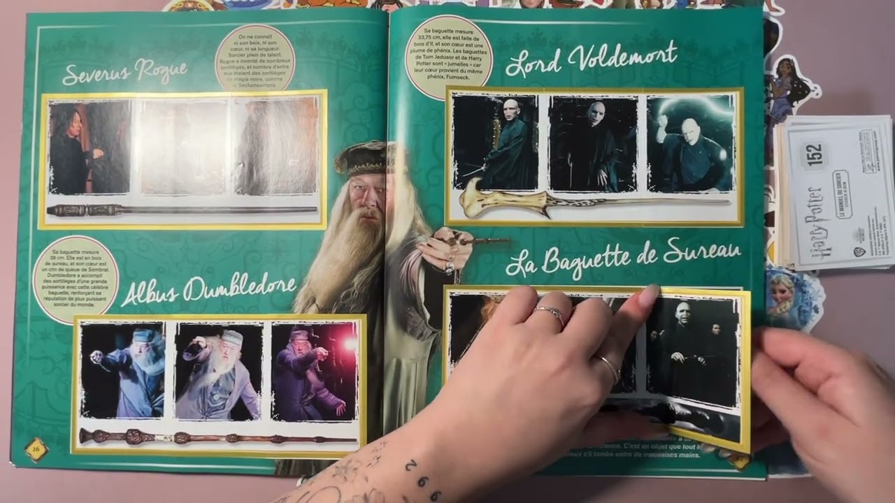 ASMR Completing a Full Harry Potter Panini Sticker Album (2/2)