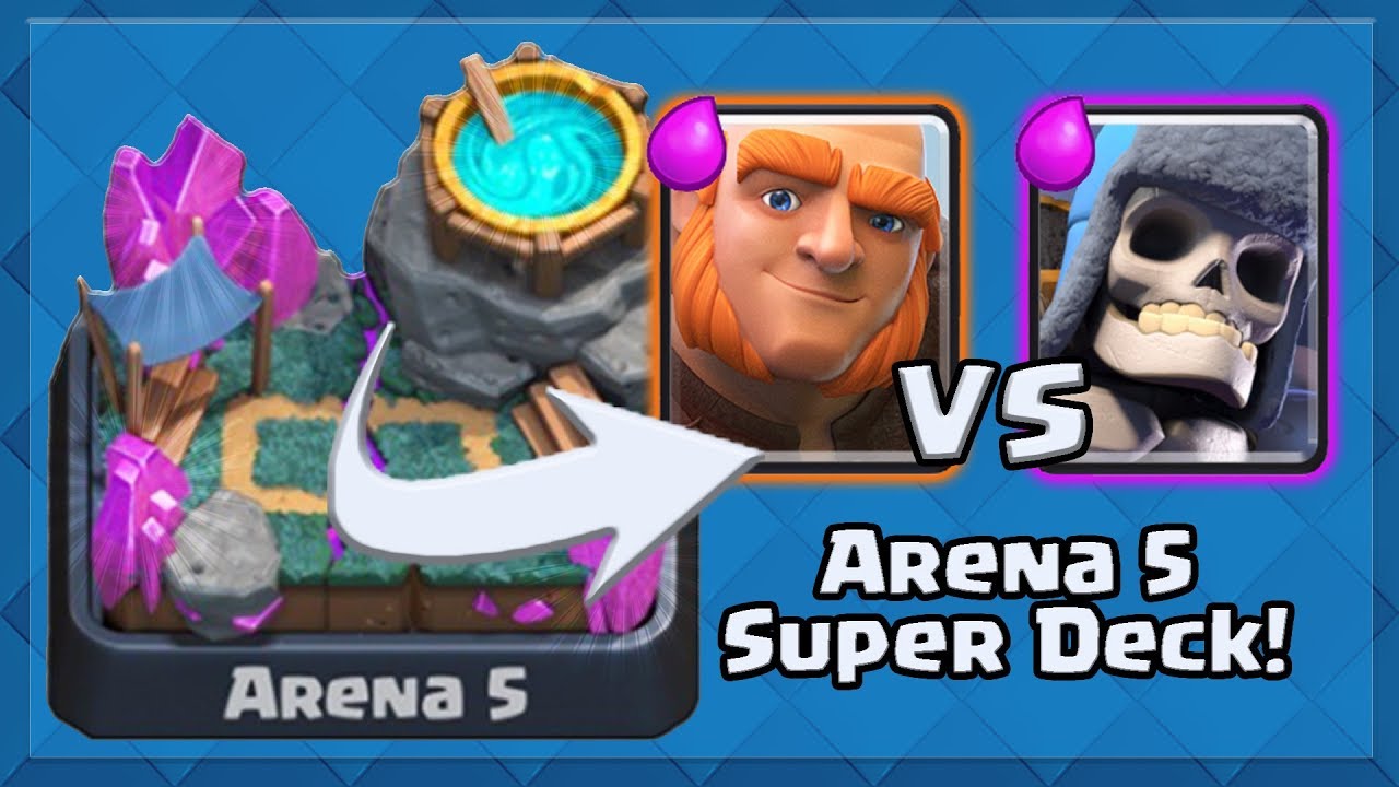 NO Gem's RUSH - Clash Royale - Jaki Deck wybrać? Arena 5 Spell Valley #10