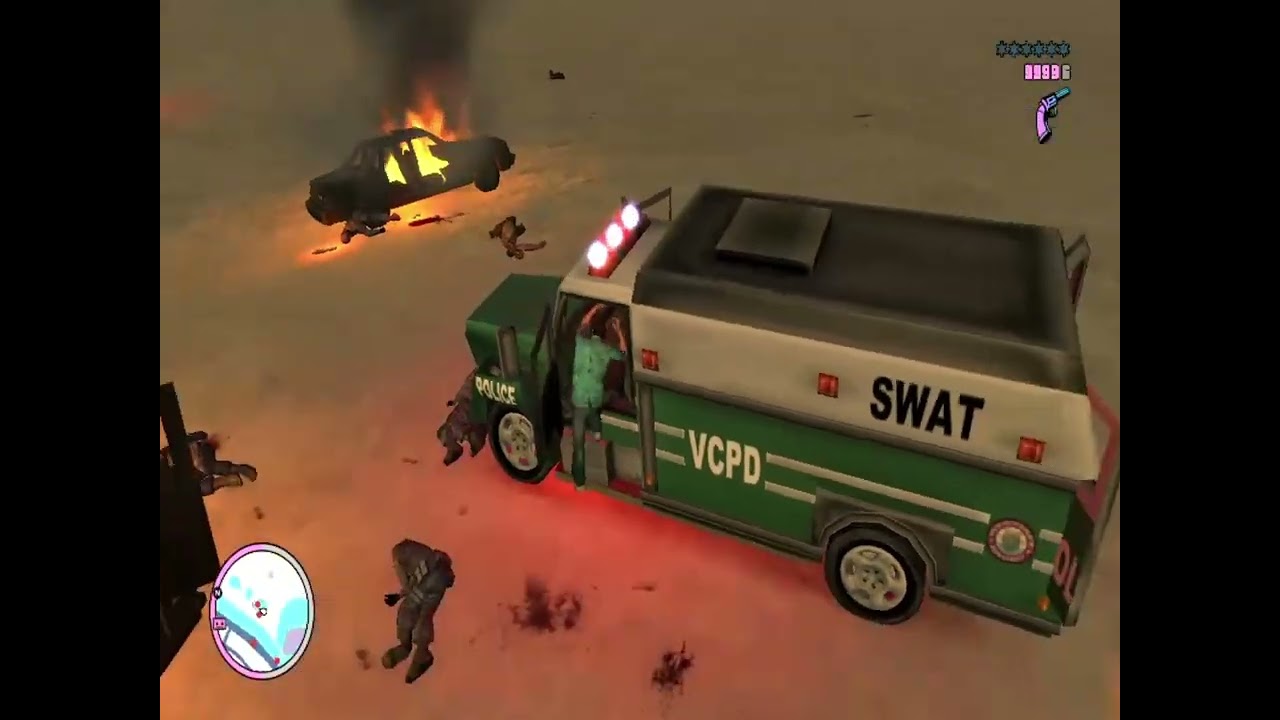 GTA Vice City Nextgen Edition Ocean Beach Massacre + Six Stars Wanted Level Escape