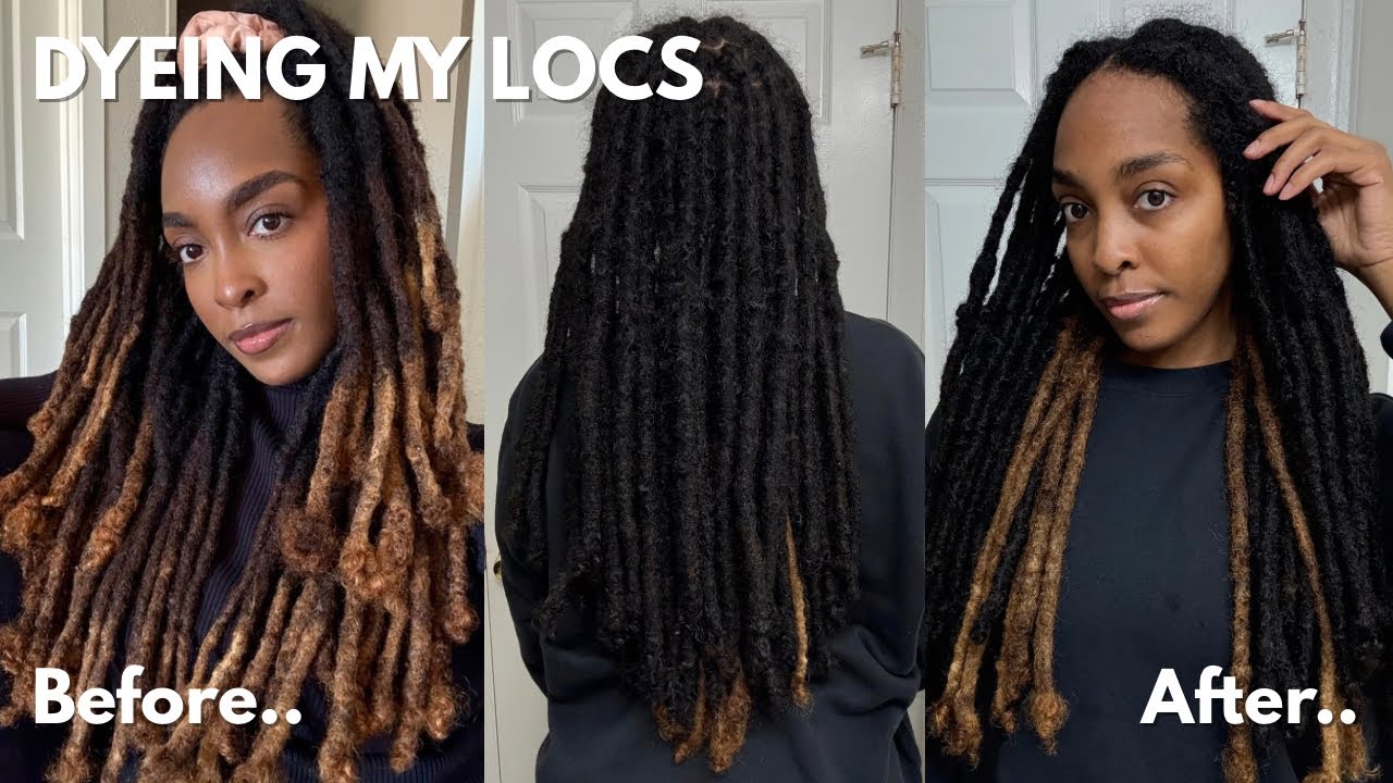 Finally Dyeing My Locs After 3 Years | Skunk Stripe 