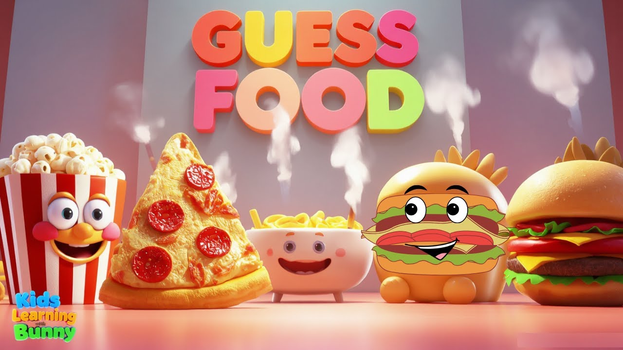 Guess Food Items | Food Learning & Spelling | Kids Educational Video | Kids Learning With Bunny