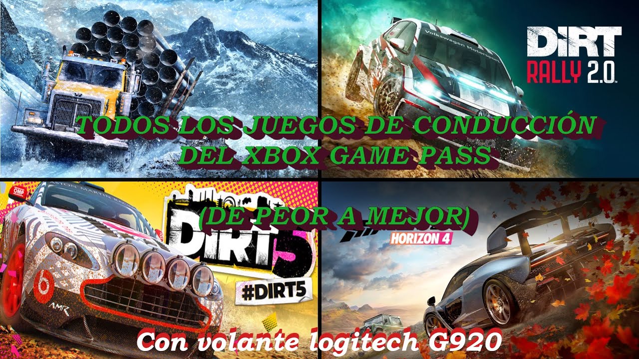 TODOS LOS JUEGOS DE CONDUCCIÓN DEL XBOX GAME PASS CON EL VOLANTE G920 DE XBOX ONE.