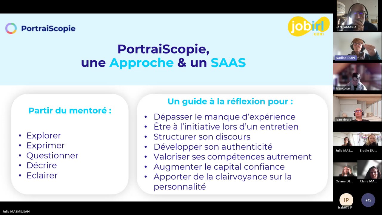 Webinaire: Découverte  de l'outil PortraiScopie