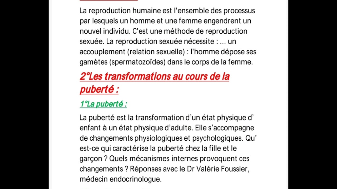 (Svt) La reproduction sexu&eacute;e chez l'homme 2AC biof