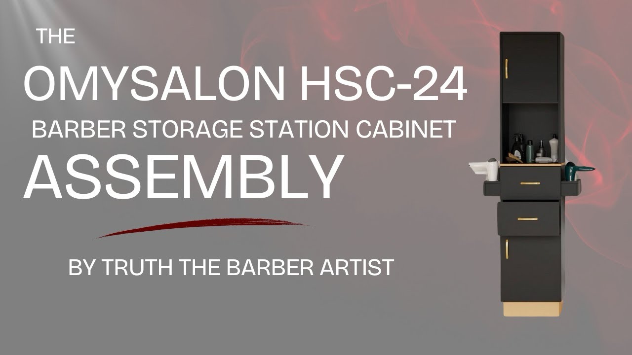 Omysalon HSC-24 Barber storage station cabinet assembly video tutorial 