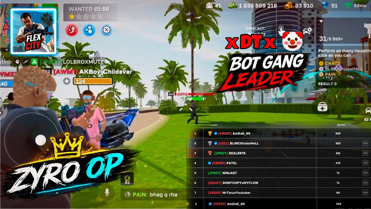 Flex city ZYRO OP VS MafiaRocky: The Bot Leader | VRSEP vs xDTx
