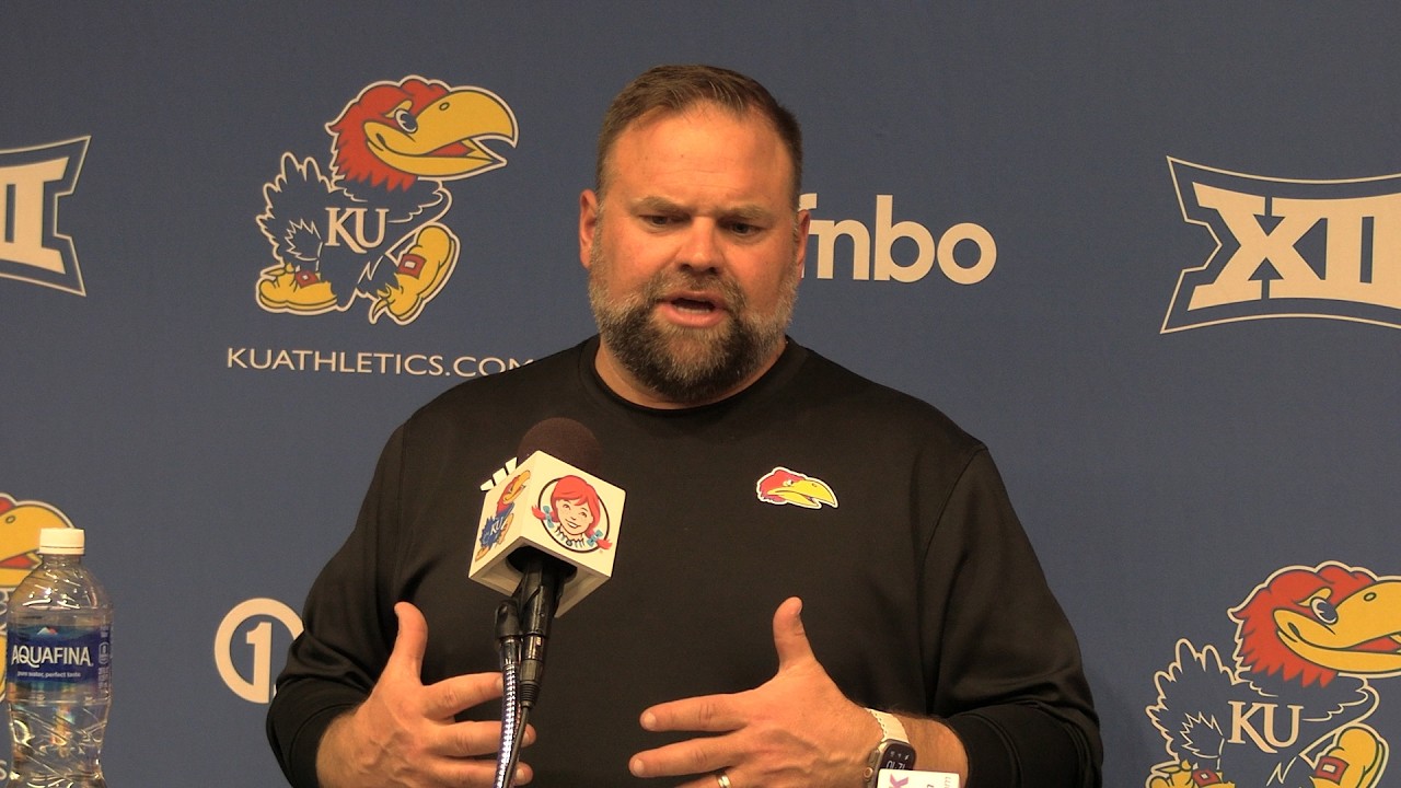 Kansas associate head coach Andy Kotelnicki spring practice