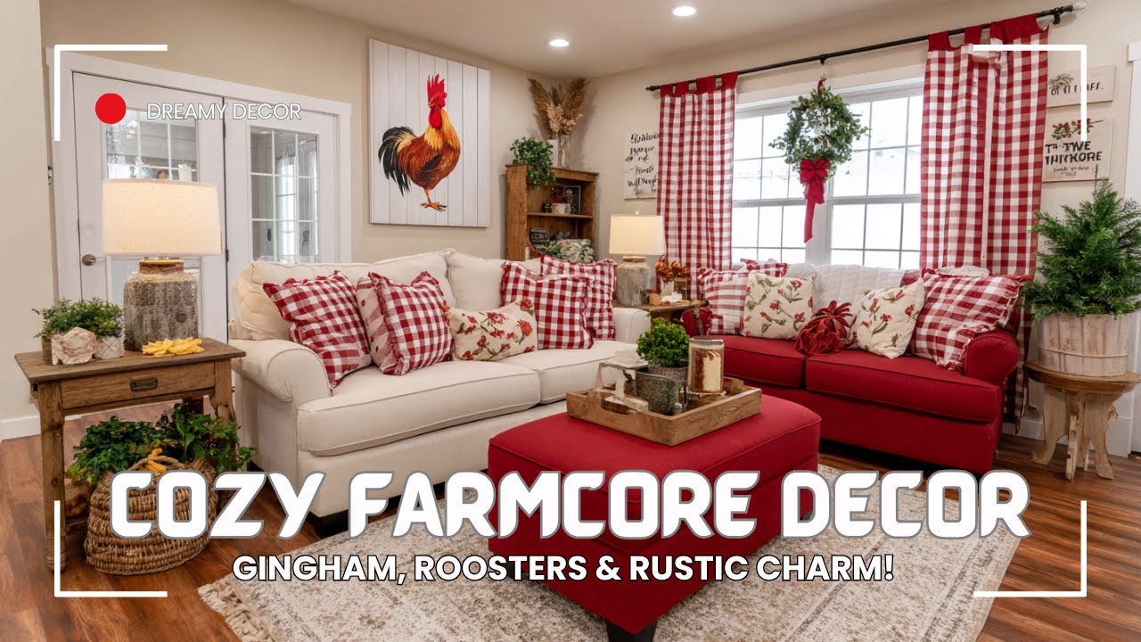 Gingham & Roosters Galore: Country Farmcore Decor for Cozy Homes