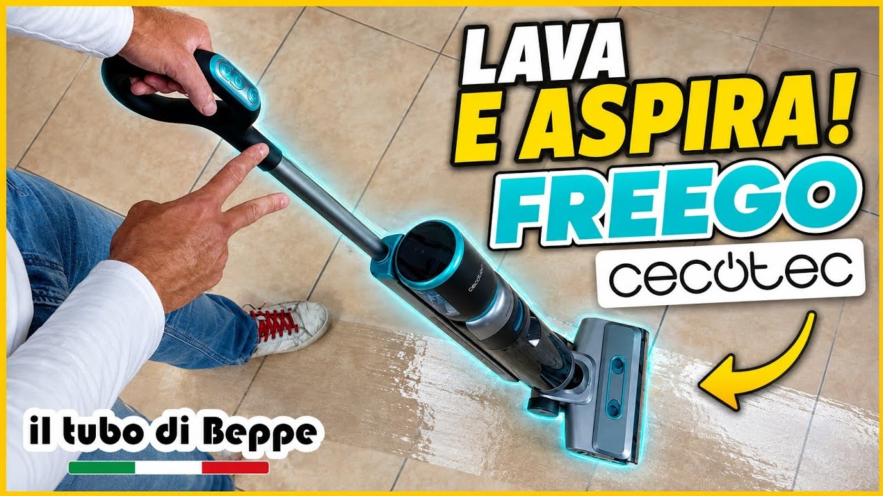 Nuovo mocio verticale Freego Wash & Vacuum Cecotec #home
