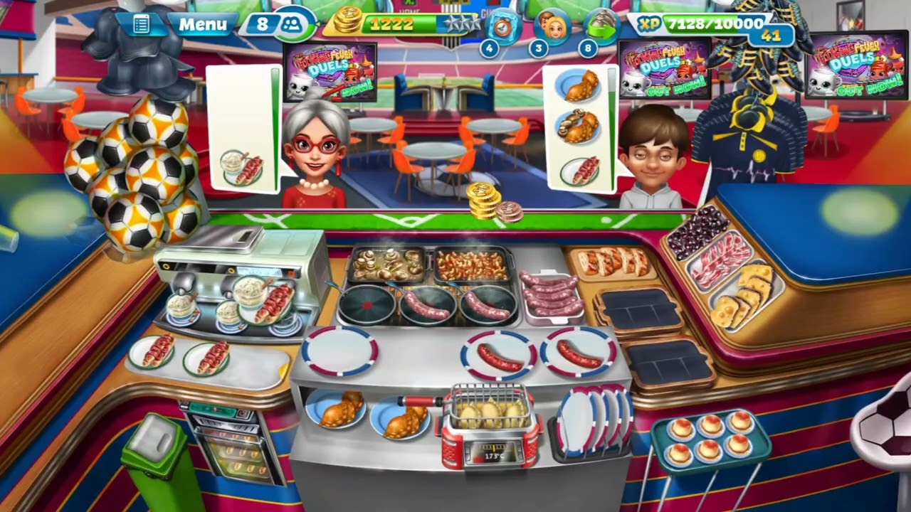 3 stars in level 34 | Cooking Fever's Sports Bar 