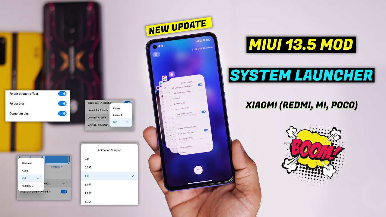 New MIUI 13.5 Mod iOS System Launcher Update | iOS, Cubic, Old School Recent in System Launcher