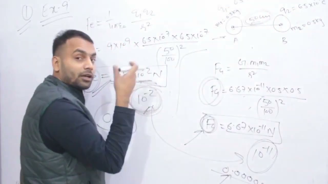 Ex-9,10,11&12 electric charges and field based on coulomb's law #12thphysics #12thSLARORA