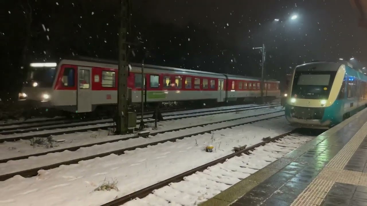 Winter evening in Niebüll, Germany