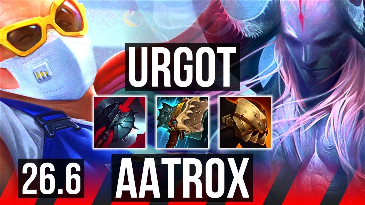 URGOT vs AATROX (TOP) | 46K damage | KR Grandmaster | 26.6