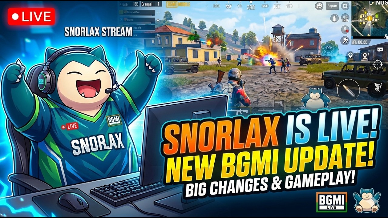 🔴 LET'S EXPLORE NEW 4.3 UPDATE 🔴 | SNORLAX IS LIVE | #bgmi #giveaway #shortslive #viral #trending