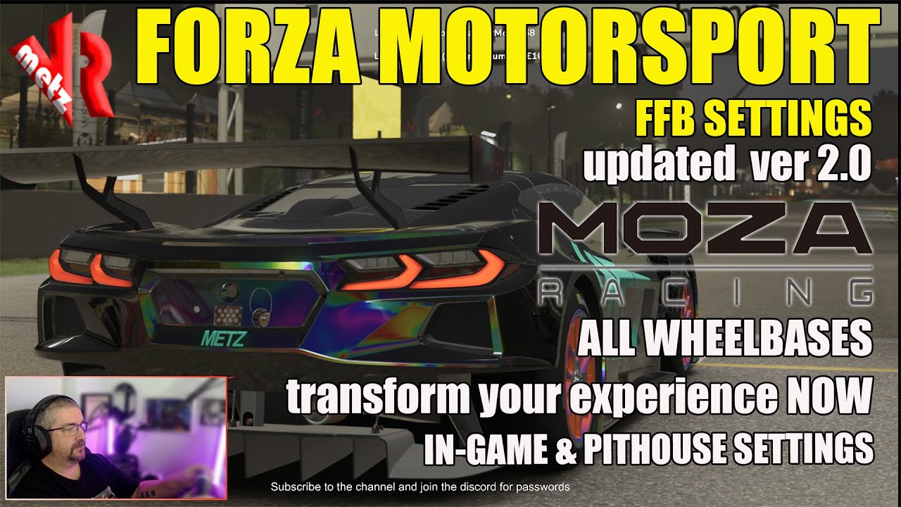 Forza Motorsport 4.0 MOZA (ALL WHEELBASES) Transformative FFB settings still great in 4.0!!