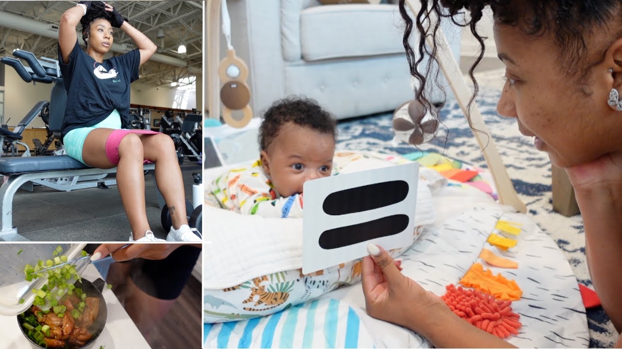 VLOG | MOM LIFE - TEACHING MY BABY - BACK IN THE GYM - COOKING
