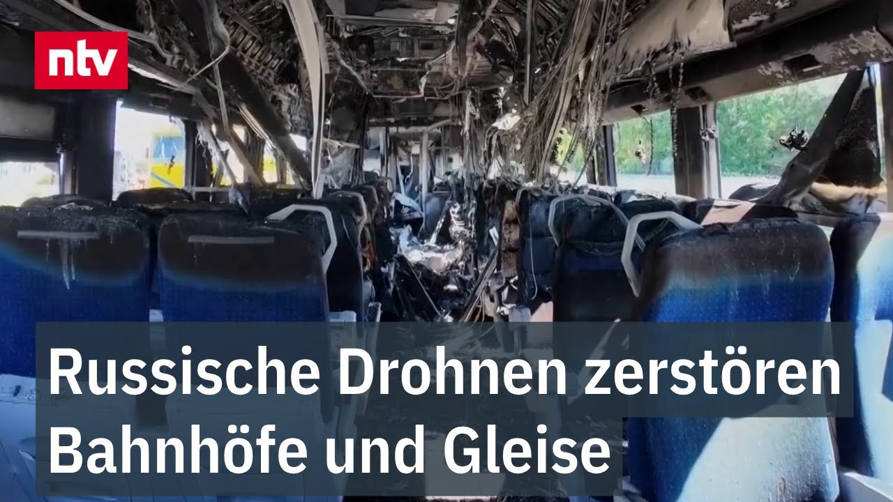 Russische Drohnen zerst&ouml;ren Bahnh&ouml;fe und Gleise - Arbeiter reparieren sofort | Auslandsreport
