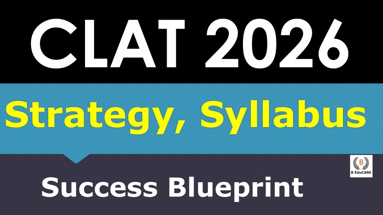 🎯 CLAT 2026 Strategy, Syllabus & Success Blueprint | Crack CLAT with Smart Planning!
