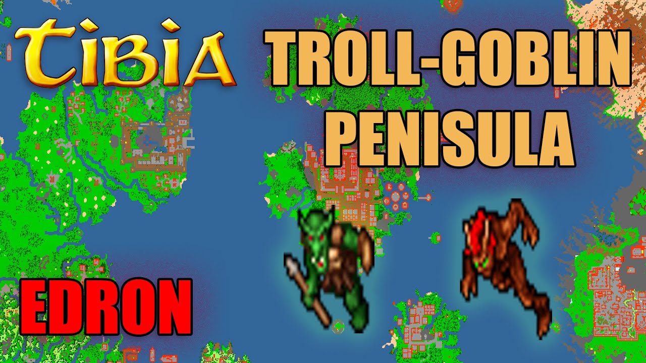P&Oacute;ŁWYSEP TROLLI I GOBLIN&Oacute;W - TIBIA - Expowisko dla low leveli - Edron Troll-Goblin Peninsula