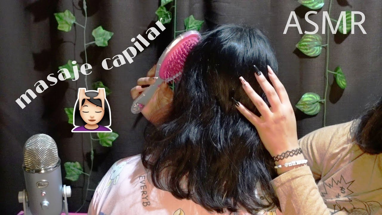 ASMR masaje capilar y de cuello + cepillado de cabello 🌿