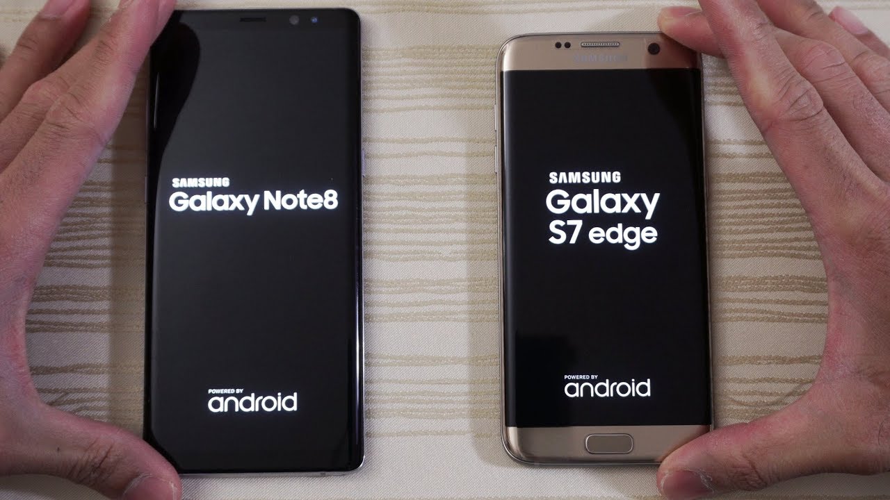Galaxy Note 8 vs S7 Edge - Speed Test! (4K)